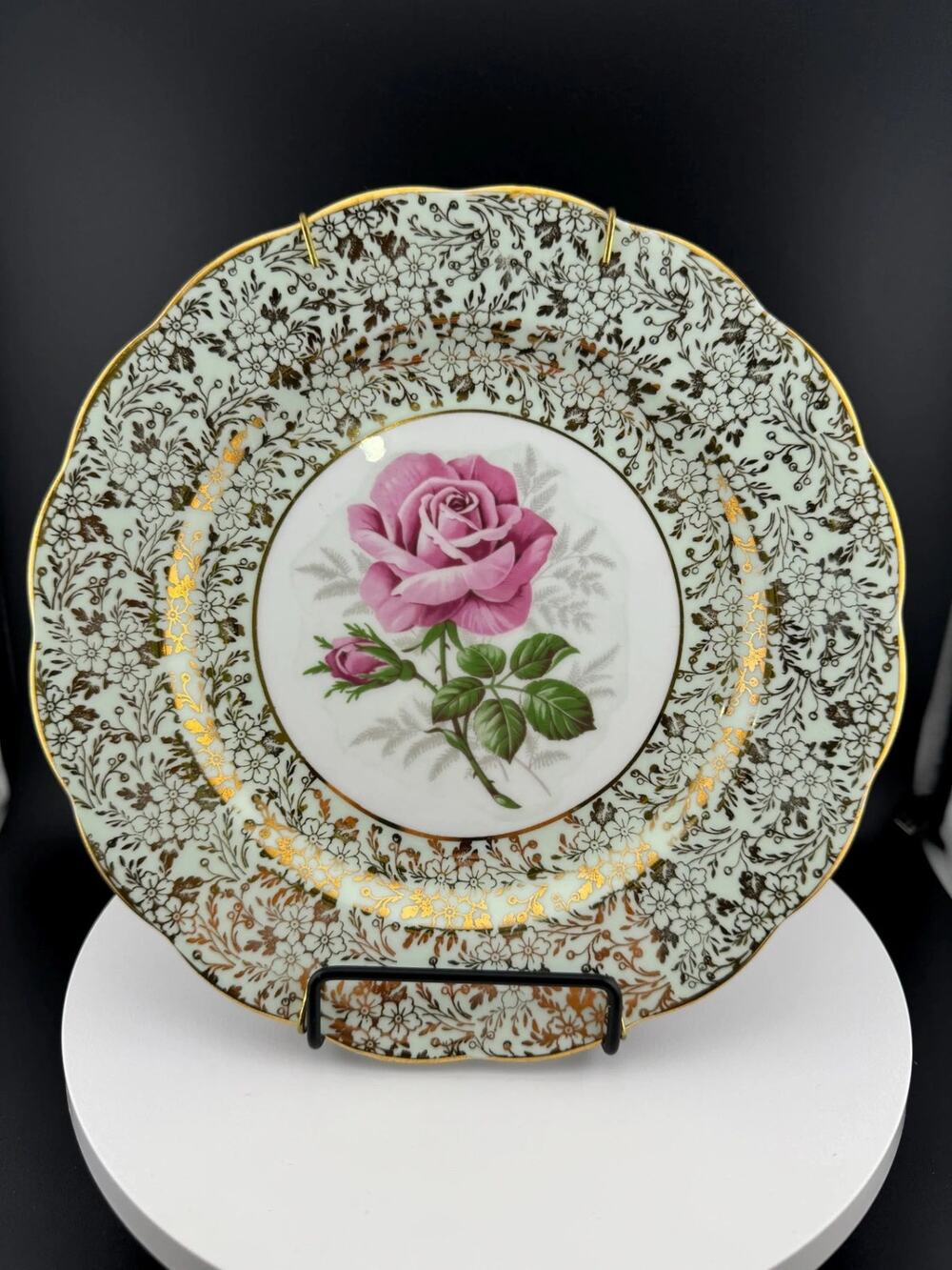 VTG Royal Standard Bone China Decorative Rose Plate